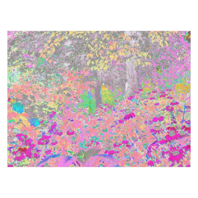 Nappe Jardin à l'aquarelle lever de soleil avec fleurs v (Devant (Horizontal))