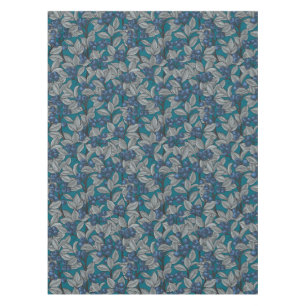 Nappe Jardin aux bleuets, bleu et gris