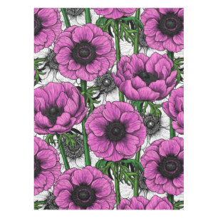 Nappe Jardin d'anémone rose