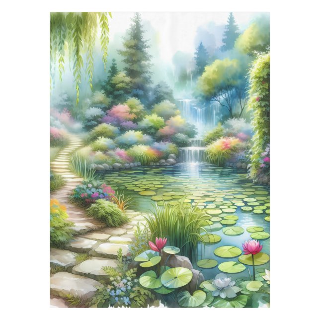 Nappe Jardin de cascade enchanté Étang de nénuphars (Devant)