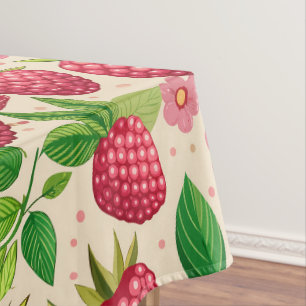 Nappe Jardin de framboises d'été motif botanique de frui