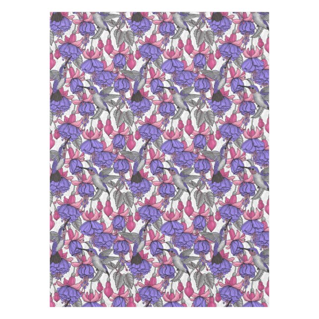 Nappe Jardin des colibris en rose et rose (Devant)