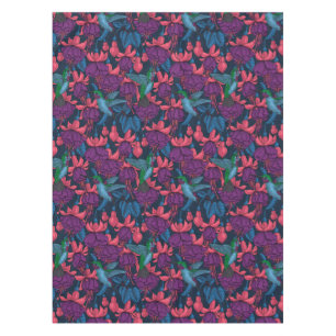 Nappe Jardin des colibris en violet et bleu