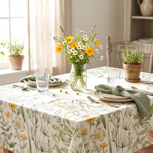 Nappe Jardin Floral Botanique de Fleurs Sauvages Cottage