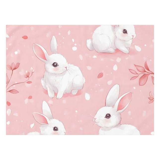 Nappe Jardin Floral De Bunny De Pré Rose (Devant (Horizontal))