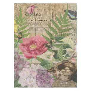 Nappe Jardin Floral de Nid d'Oiseau Papillon Art