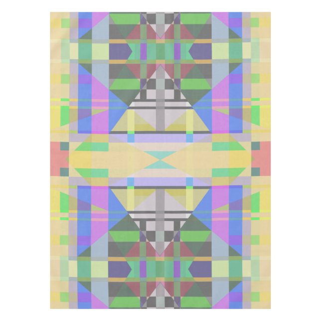 Nappe Jaune bleu violet géométrique (Devant)