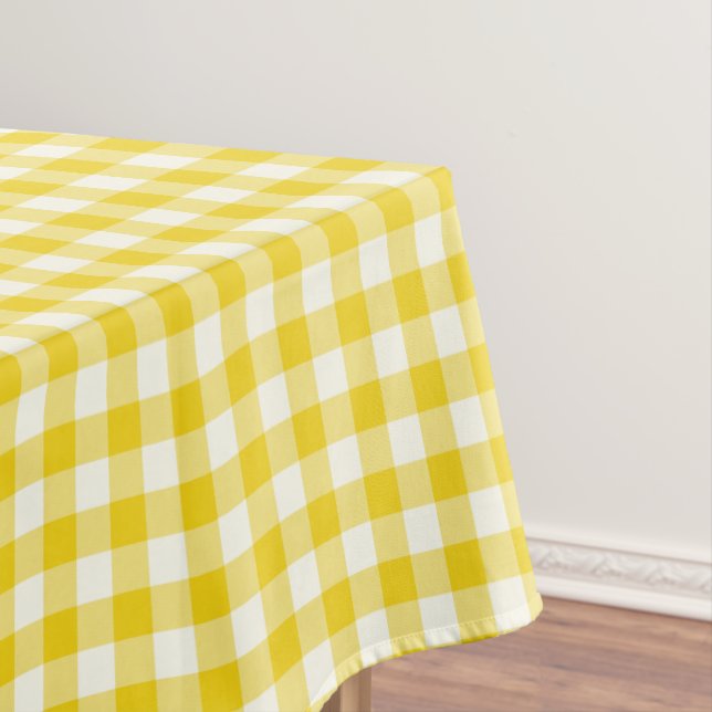 Nappe jaune citron de coton de guingan (In Situ)