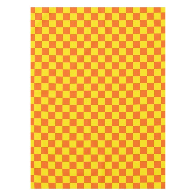 Nappe Jaune Orange À damiers Vérifier la conception (Devant)
