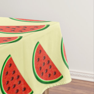 Nappe jaune pastèque d'été décoration de la maison
