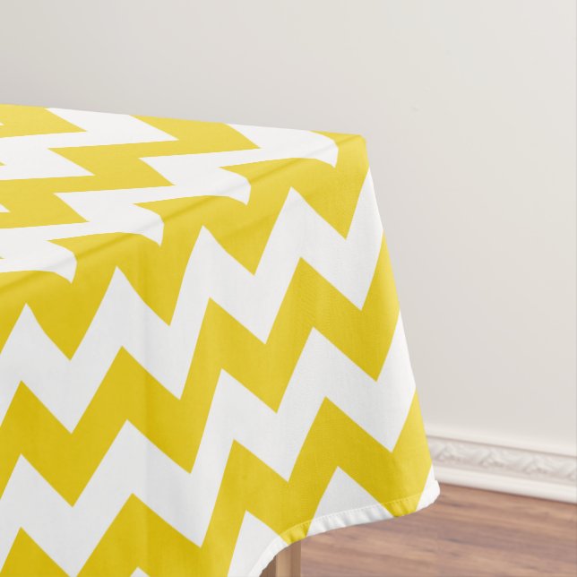 Nappe Jaune Zigzag, Jaune Chevron, Motif géométrique (In Situ)
