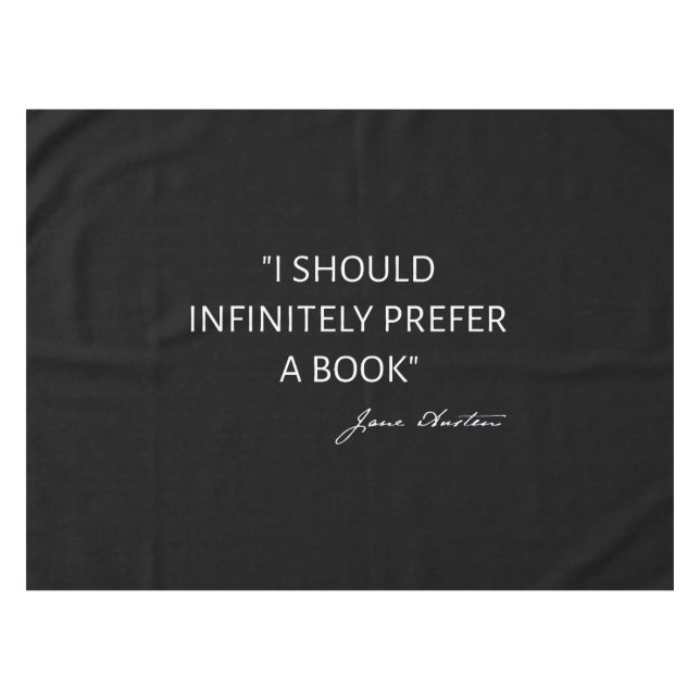 Nappe Je devrais infiniment préférer un livre - Jane Aus (Devant (Horizontal))