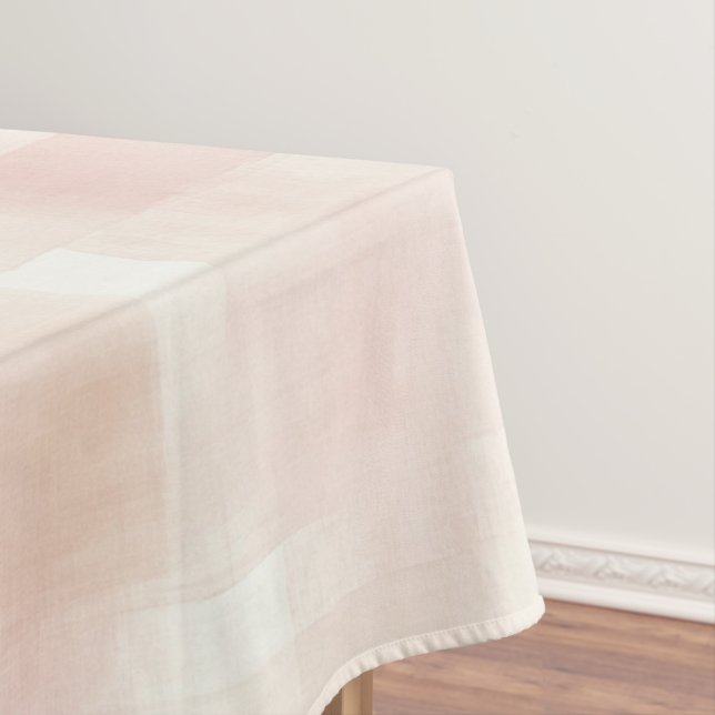 Nappe Joli carreau rose pêche crème (In Situ)