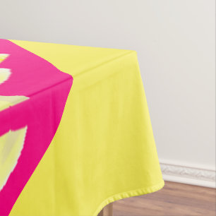 Nappe Joli design rose et crème pâle jaune à motifs