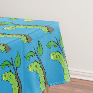 Nappe Joli dessin animé de chenille verte mignonne