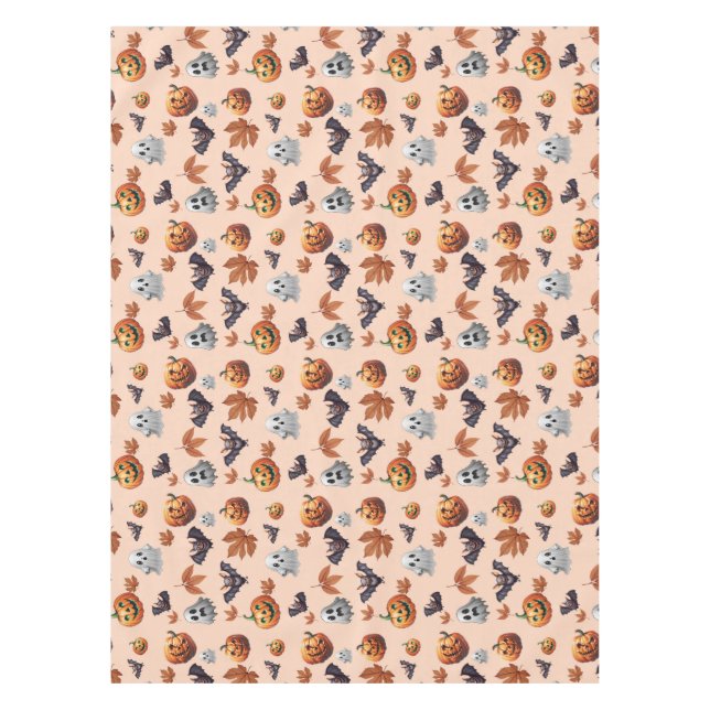 Nappe Joli Éffrayant Halloween Motif d'automne (Devant)