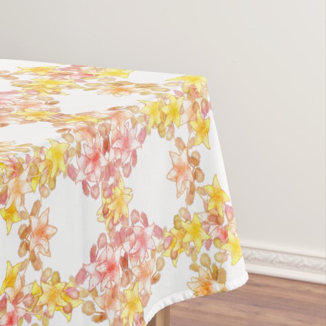 Nappe Joli Lily Floral Pastel rose Jaune (In Situ)