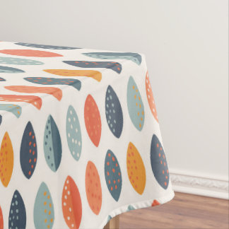 Nappe Joli Motif de Monogramme Botanique Bleu Bleu Orang