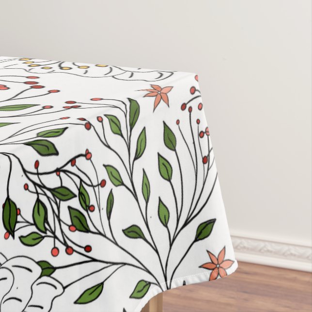 Nappe Joli Pink Floral Dooda Vintage Carrelage Art (In Situ)