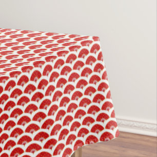 Nappe Joli traditionnel Rouge Chinois fans de danse Blan