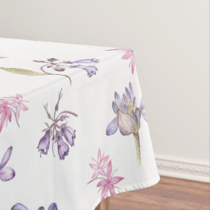 Nappe Jolie aquarelle violet Fleurs anglais Motif