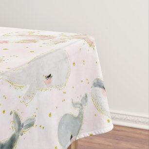 Nappe Jolie baleine rose Dolphin Gold Parties scintillan