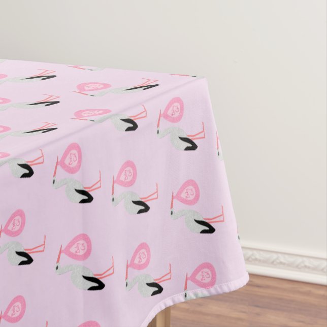 Nappe Jolie chatte rose bébé fille Stork (In Situ)