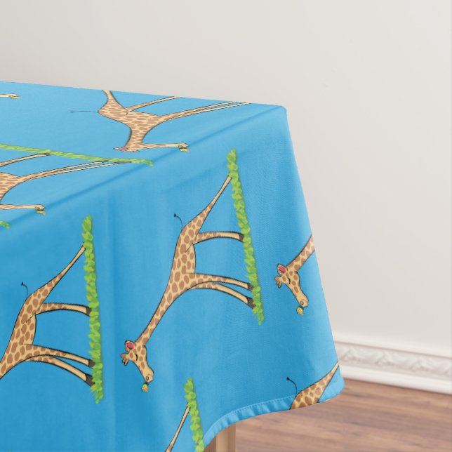 Nappe Jolie girafe avec dessin animé de papillon (In Situ)