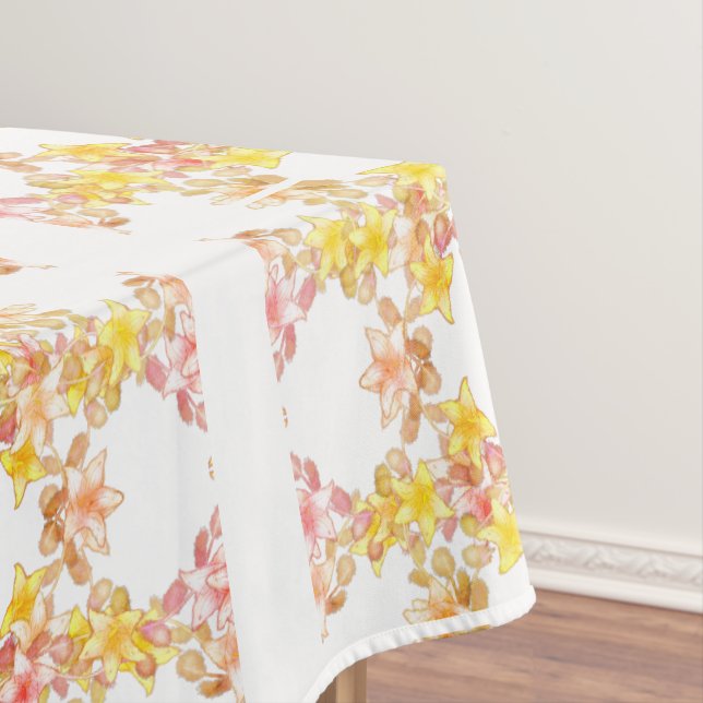 Nappe Jolie Lily Floral Pastel Rose Jaune  (In Situ)