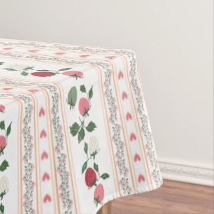Nappe Jolie œuvre d'art botanique rétro motif fraise