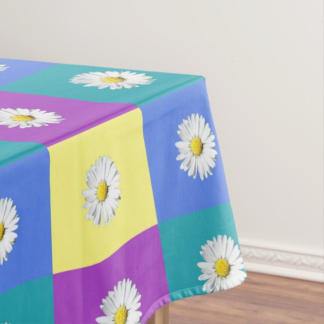 Nappe Jolie Violet Jaune Bleu Boho Marguerite  (In Situ)