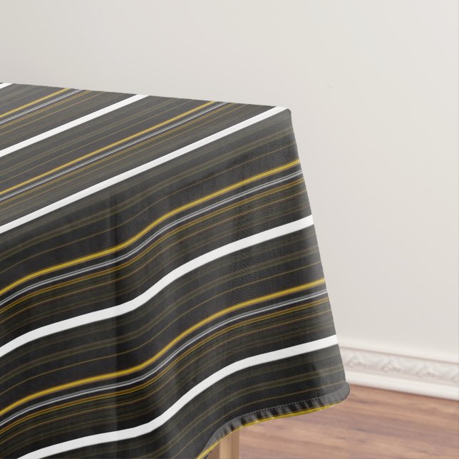 Nappe Jolies rayures noires jaunes (In Situ)