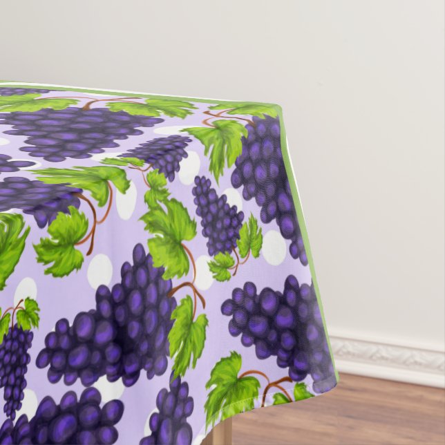 Nappe Jolis raisins pois et chevron violet (In Situ)