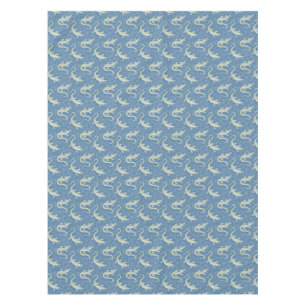 Nappe Jouer Alligator Vert Paisley sur Bleu