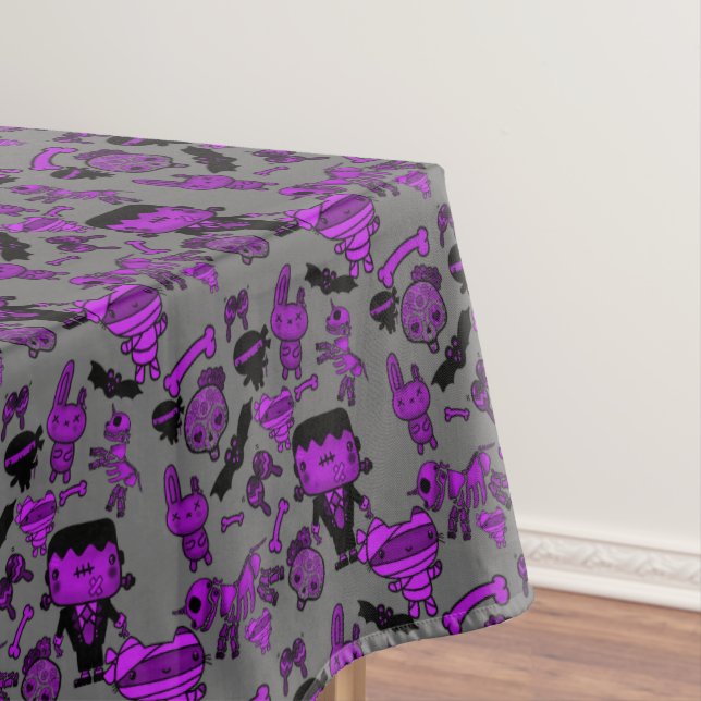 Nappe Jour de Mort Gribouillages Violet Gris (In Situ)