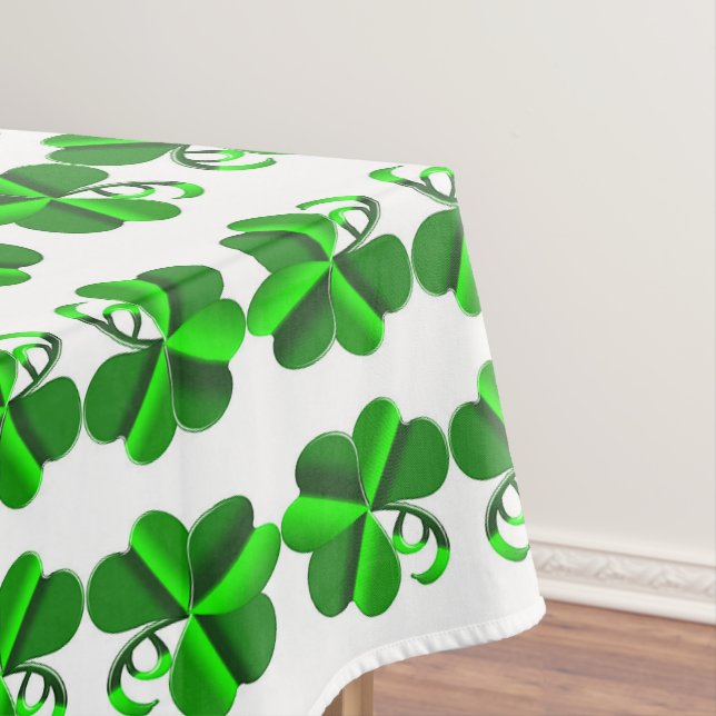 Nappe Jour de St Patrick. Motif de trèfle (In Situ)
