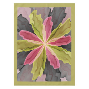 Nappe Joy, Vert rose Anthracite Imaginaire Fleur Fractal