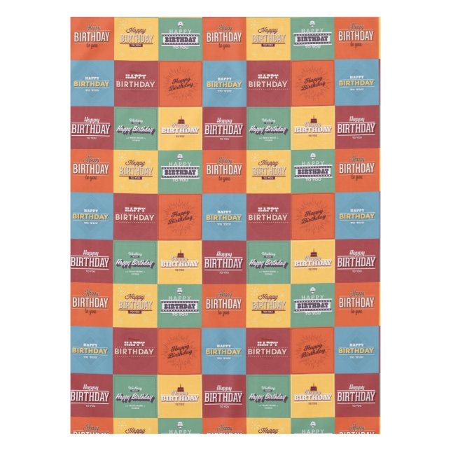 Nappe Joyeux Anniversaire Pour Vous Motif (Devant)