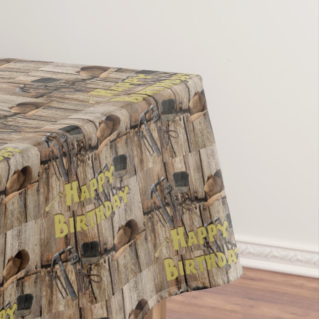 Nappe Joyeux Anniversaire Tablecloth Outils de construct (In Situ)