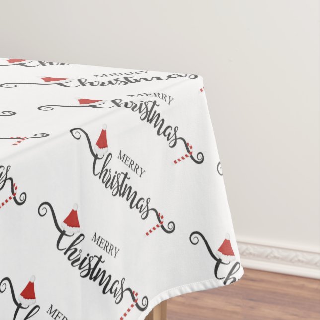 Nappe Joyeux chapeaux et Sucres de canne de Noël (In Situ)