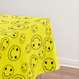 Nappe Joyeux Emoji face Jaune