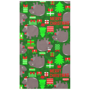 Nappe joyeux hippo joyeux hippopotame de noël