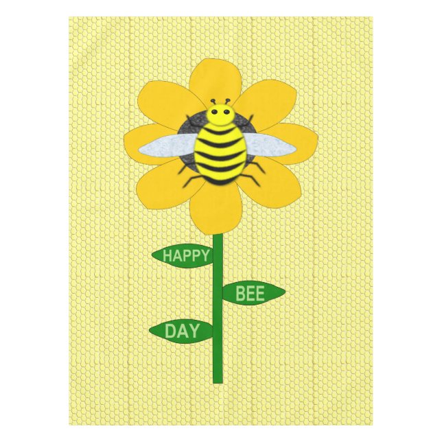 Nappe Joyeux Jour des abeilles Anniversaire Bumblebee (Devant)