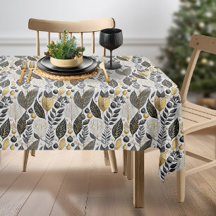 Nappe Joyeux Motif de Noël en or noir #21 ID1009