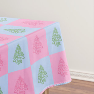 Nappe Joyeux Noël Arbres-2-COTON TABLECLOTH 52x70