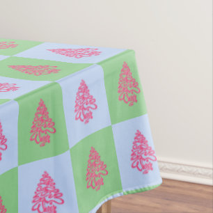 Nappe Joyeux Noël Arbres-3 COTON TABLECLOTH 52x70
