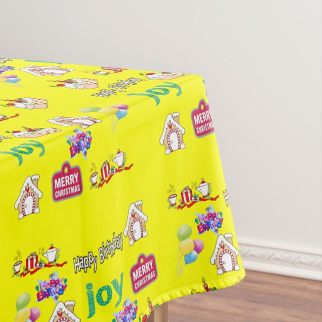 Nappe Joyeux Noël Bon Anniversaire  (In Situ)