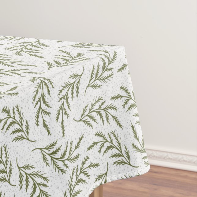 Nappe Joyeux Noël Cypress & Snowfall Motif Holiday (In Situ)