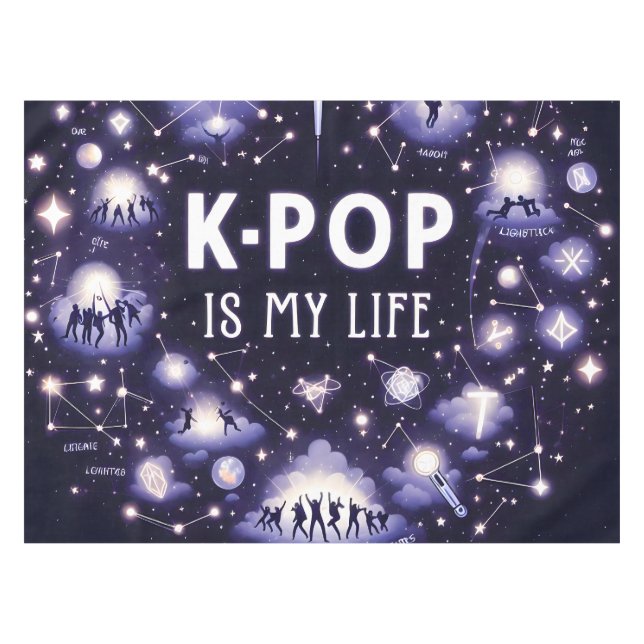 Nappe K-pop est ma vie flottant parmi les étoiles (Devant (Horizontal))