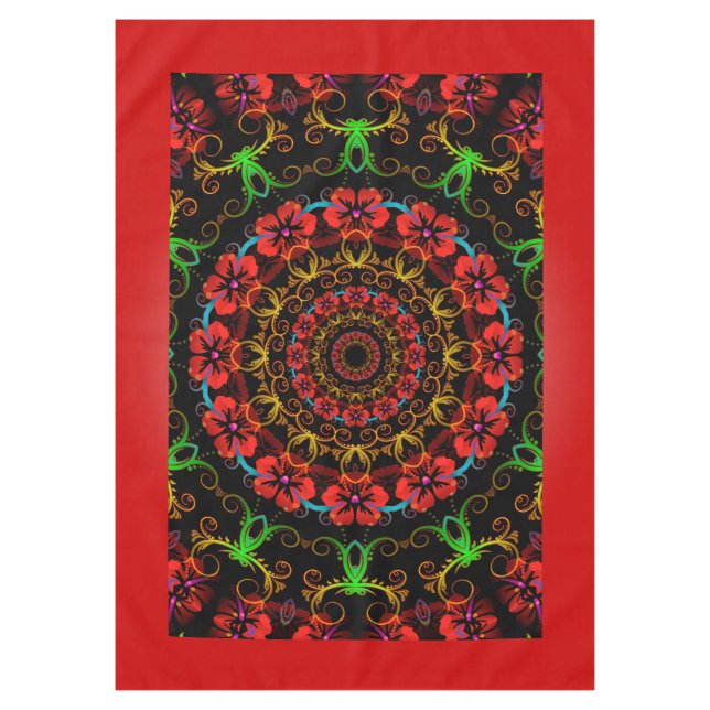 Nappe Kaleidoscope Fleur Hibiscus I + votre idée (Devant)